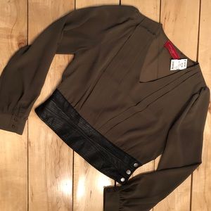 Olive with black snake crop